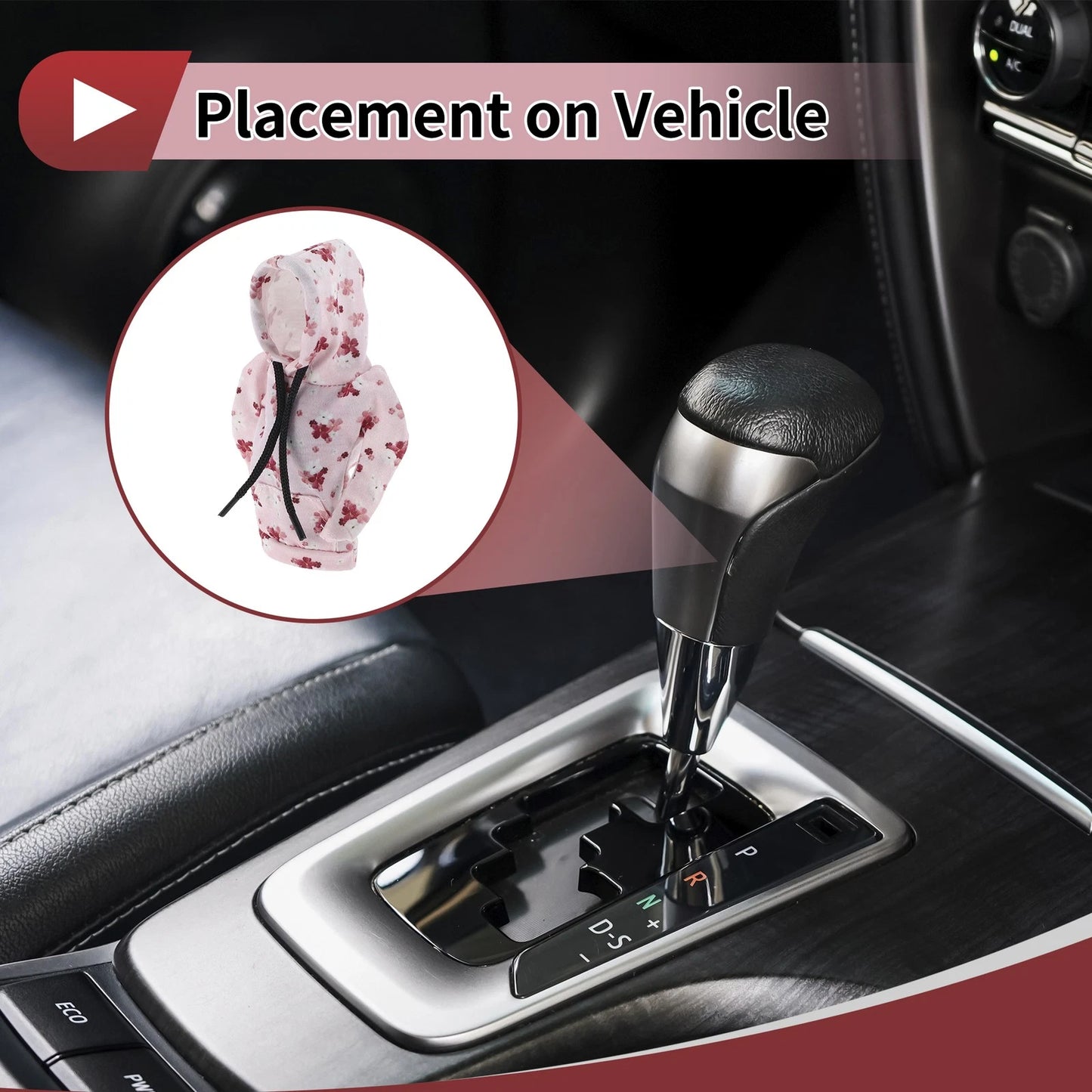 Gear Shift Knob Cover for Universal Car (Light Pink)