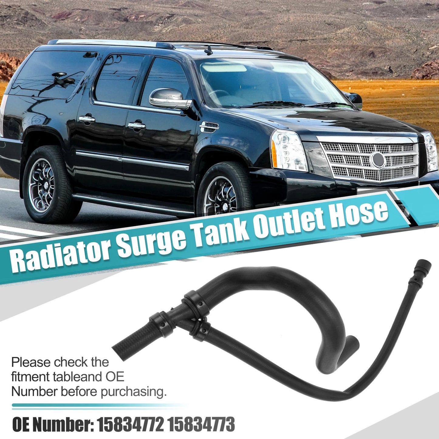 Radiator Outlet Overflow Tank Hose for Chevrolet GMC Yukon (2000–2006)
