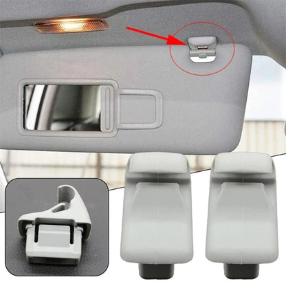 Sun Visor Holder Clips Grey for Mitsubishi Lancer, Outlander, ASX