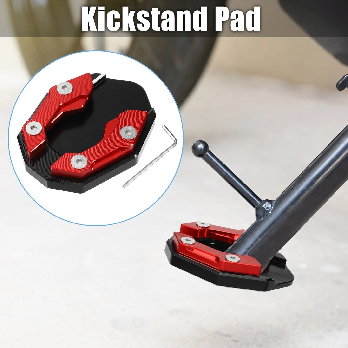 Set of 1 Aluminum Alloy Kickstand Plate Pad for Honda