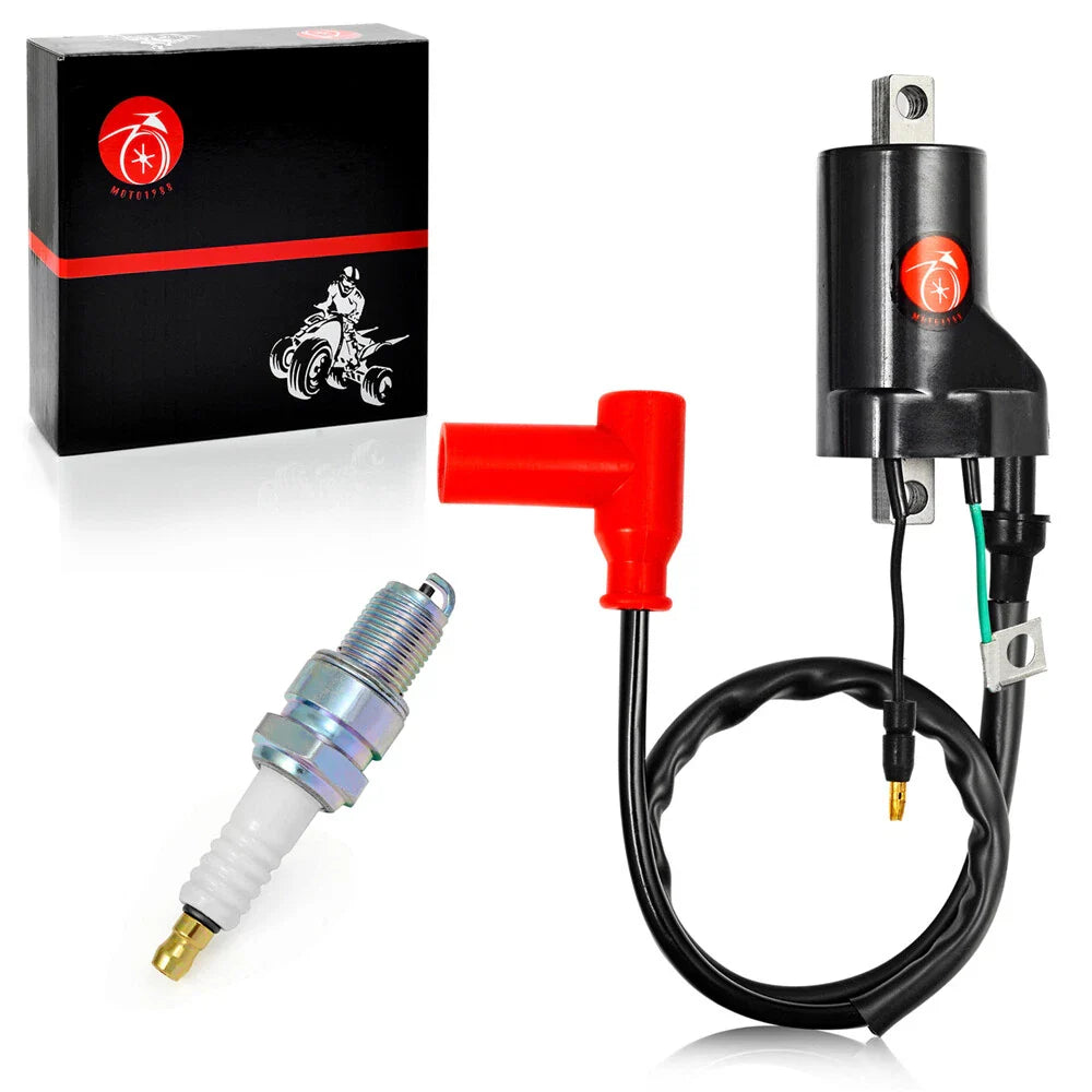 Ignition Coil & Spark Plug 2 x for Honda CR125R CR250R CR500R (1990–1992)