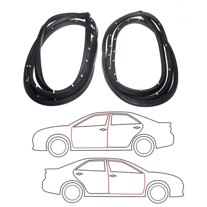 Door Weatherstrip Pair for Nissan Datsun Sunny Sentra 3-Door (1983–1986)