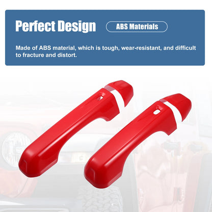 Set of 4 Door Handle Cover Trim for Jeep Wrangler JL JLU (2018–2023) Red