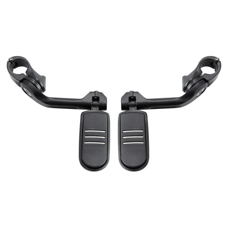 1 1/4'' Matte Long Angled Footpegs Mount Engine Guard Pegstreamliner