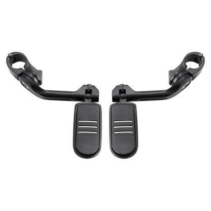 1 1/4'' Matte Long Angled Footpegs Mount Engine Guard Pegstreamliner