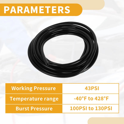 Silicone Vacuum Tubing Hose 20FT 3/16" ID 2mm Thickness for Air Water