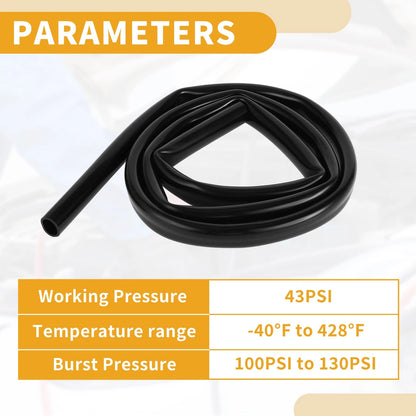 5.5FT 5/8" Silicone Vacuum Tubing Hose for Air and Water (16mm ID, 2mm Thickness)