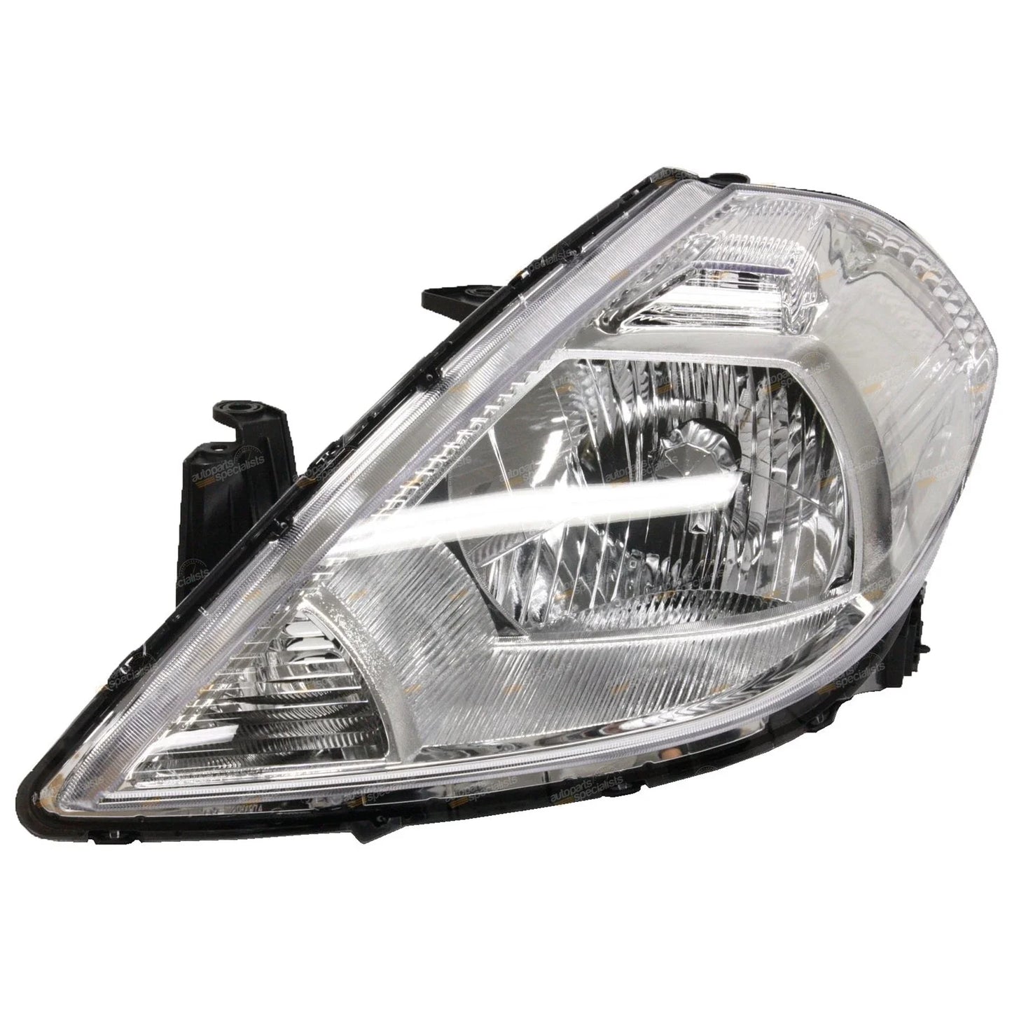 LH+RH Chrome Headlights Pair for Nissan Tiida C11 Sedan/Hatch (2006 - 2009)