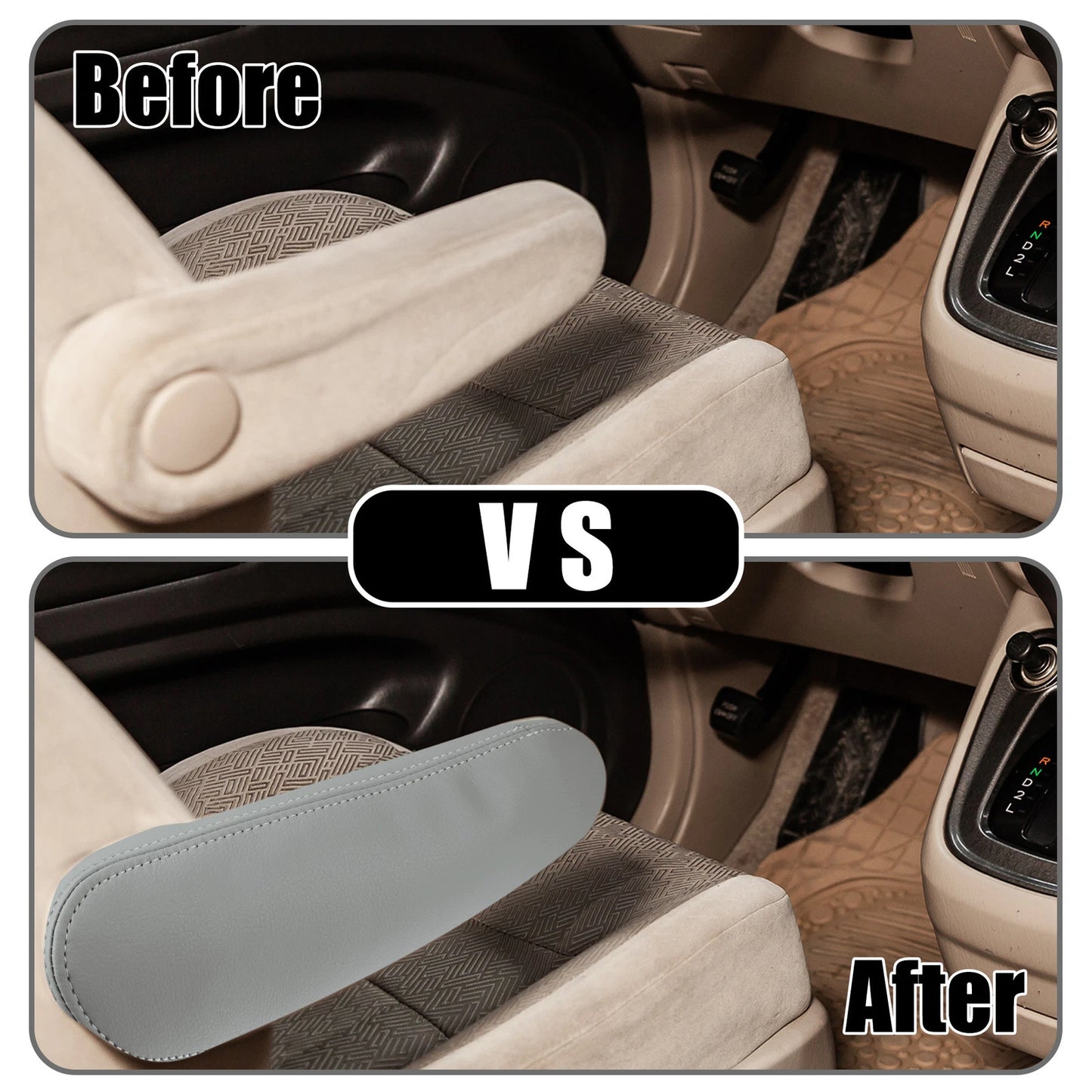 1 Pair Center Console Seat Armrest Cover for Toyota Sequoia (2001–2007) Gray