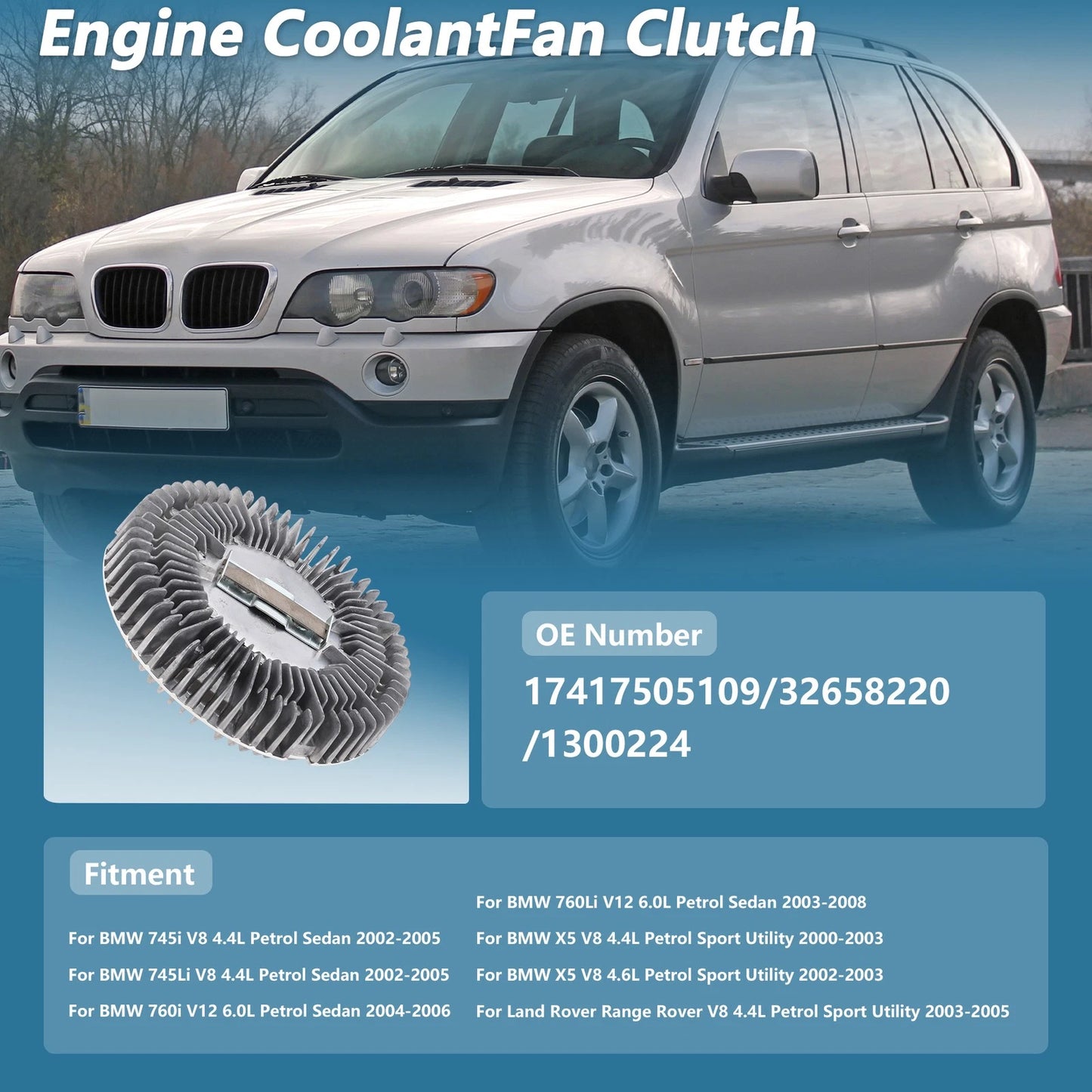 Engine Cooling Fan Clutch for BMW 745i (2002–2005) No. 17417505109