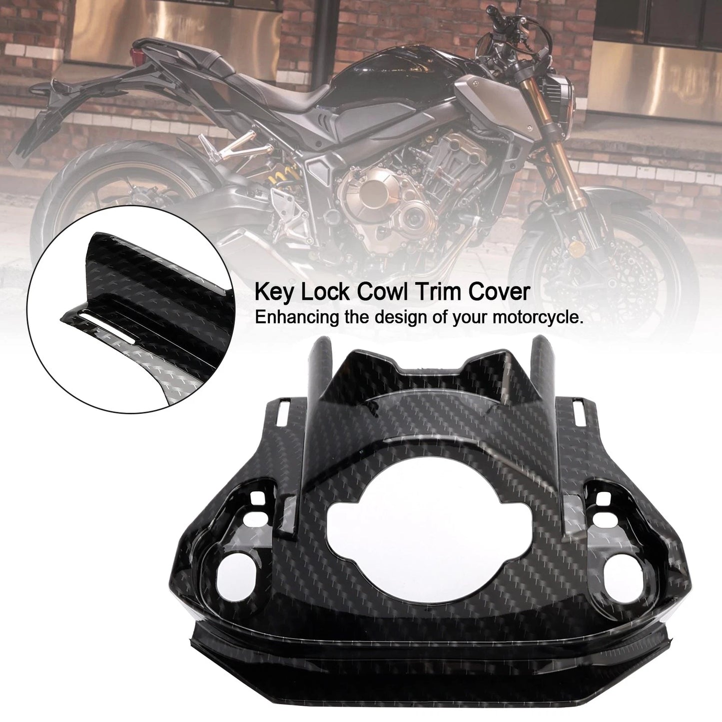Key Lock Hood Cover for Honda CB/CBR650R (2019–2021)