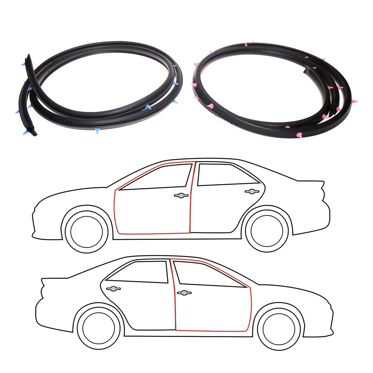 Weatherstrip Set for Nissan Sylphy N16 (2000–2005)