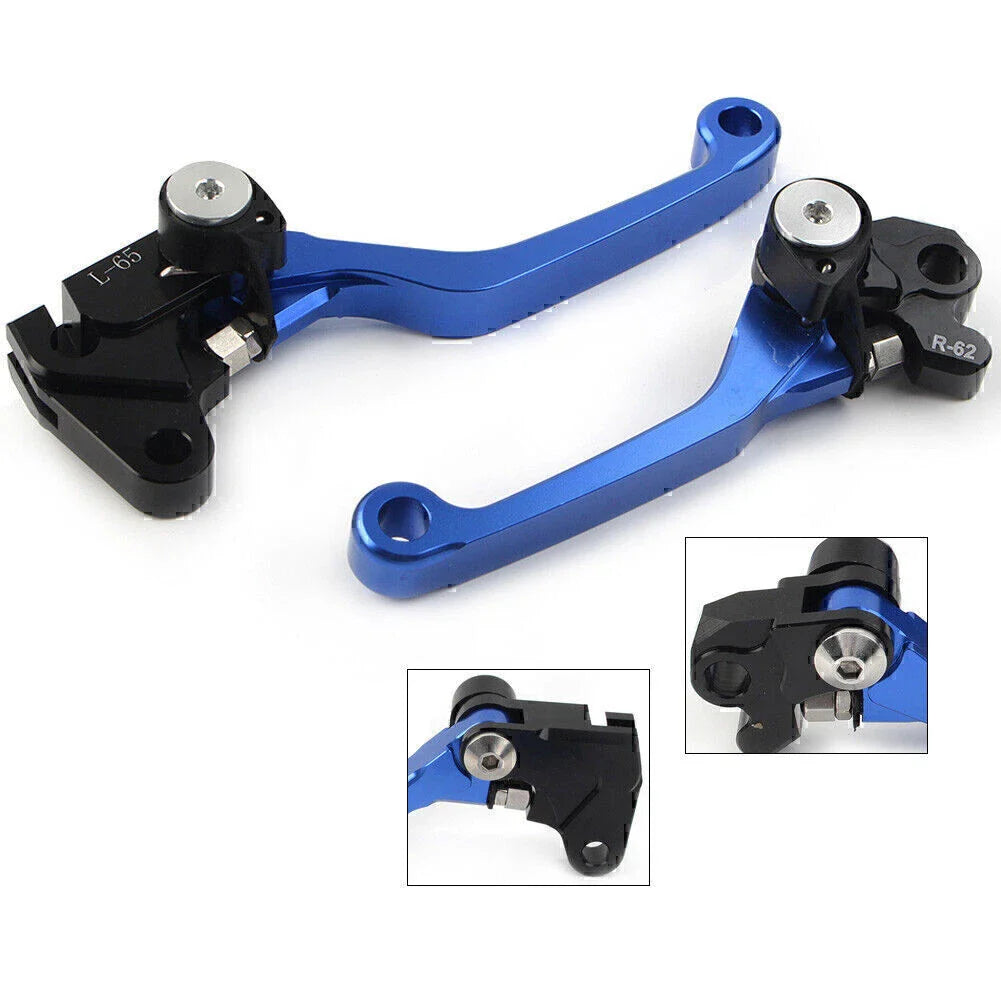 Blue Pivot Brake Clutch Levers for YAMAHA WR 250F WR 450F (2001-2016)