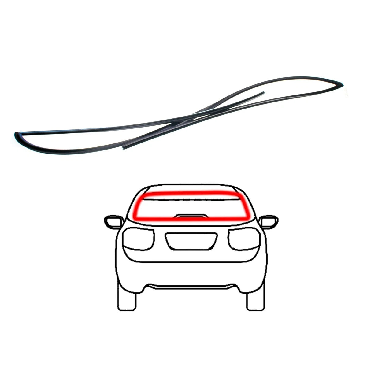 Chrome Windshield Moulding for Toyota Corolla (E120, CE120, NDE120, ZZE122)