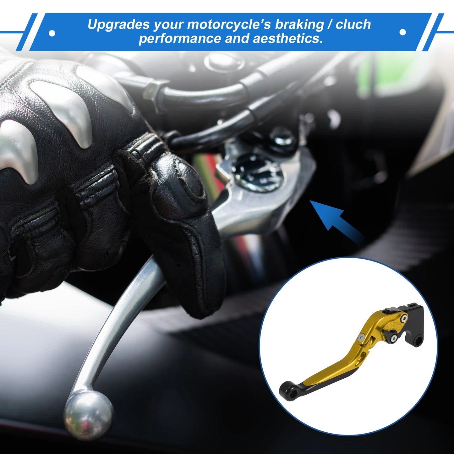 Adjustable Brake Clutch Lever for Yamaha YZF R1 (2002–2023) Gold Black