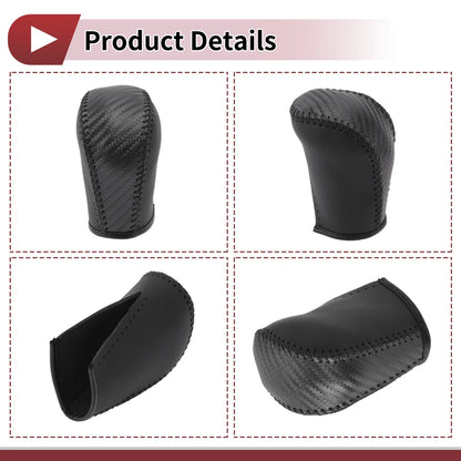 1 Pc Gear Shift Knob Cover for Subaru Forester (2006–2012) Black Faux Leather