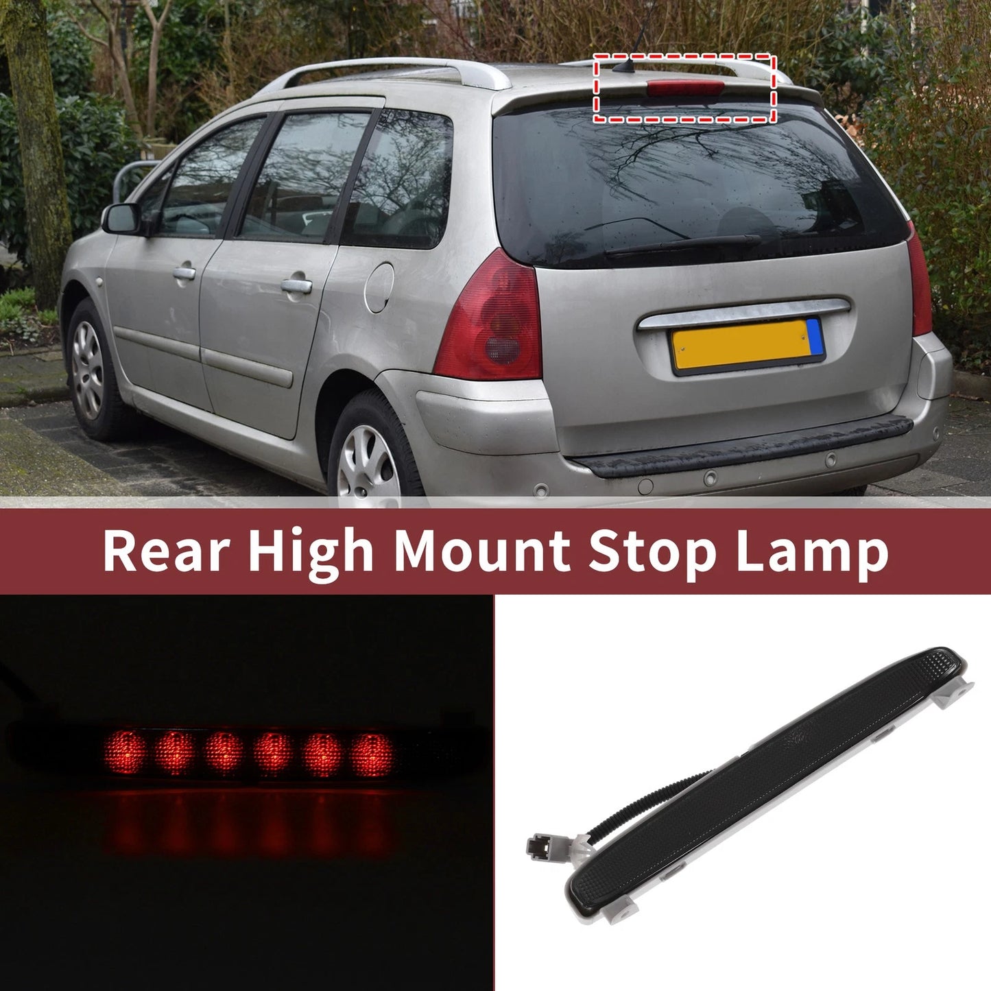 Black LED Third Brake Light for Honda Civic EX 2 Door Coupe (No. 34270SVAA01)