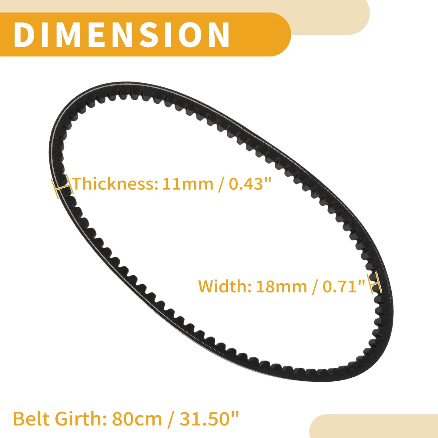 Drive Belt V-Belt for Yamaha Gear50 Vox50 Motorcycle (2000–2023)
