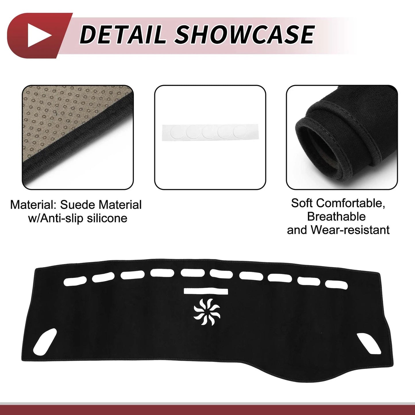 Dashboard Cover Mat for Mercedes CLA (2013–2019) Sun Protector Black