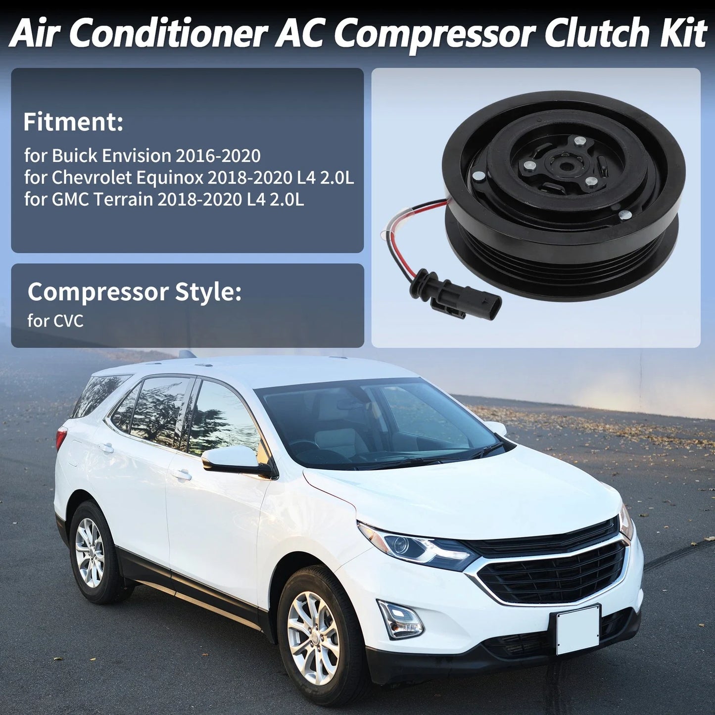 AC Compressor Clutch Kit for Chevrolet Equinox, GMC Terrain (2010-2017)