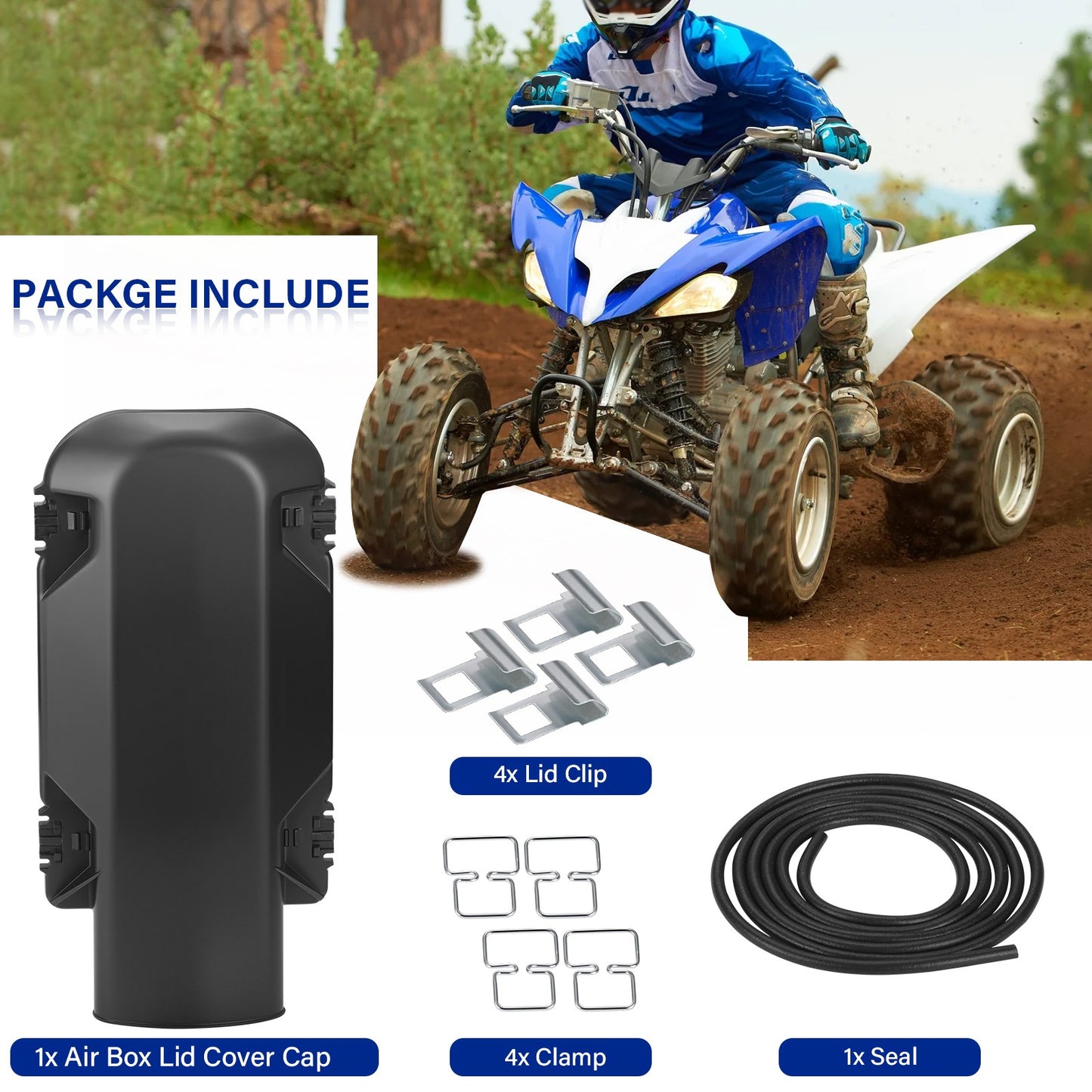 Air Box Lid Cover Kit for Yamaha Banshee 350 (1987–2006)