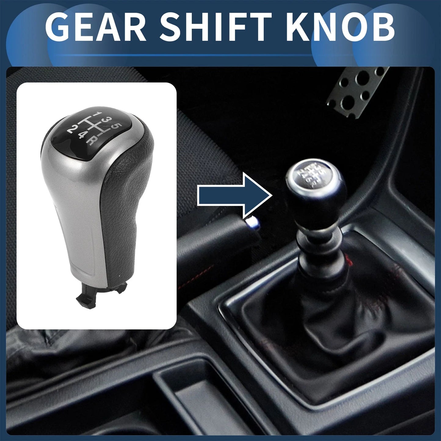5 Speed Gear Shift Knob for Honda Accord (2008-2012) Plastic