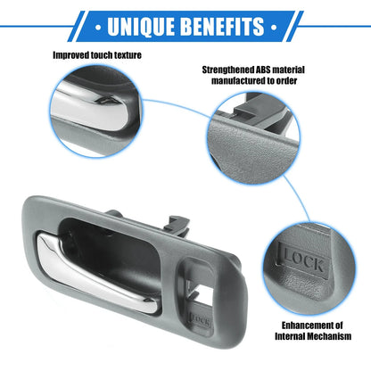Interior Door Handle for Honda CR-V, Odyssey, Gray (1997-2001)