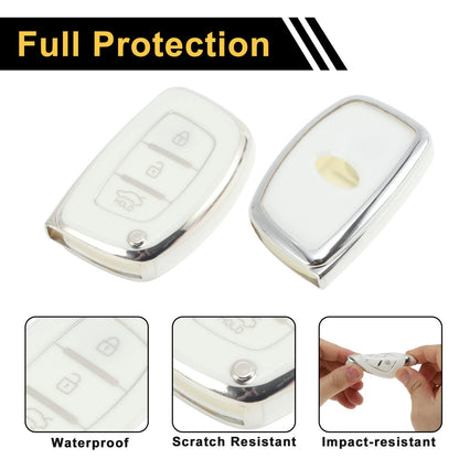TPU Silicone Car Key Case for Hyundai i10 (2010–2023) - 3 Buttons
