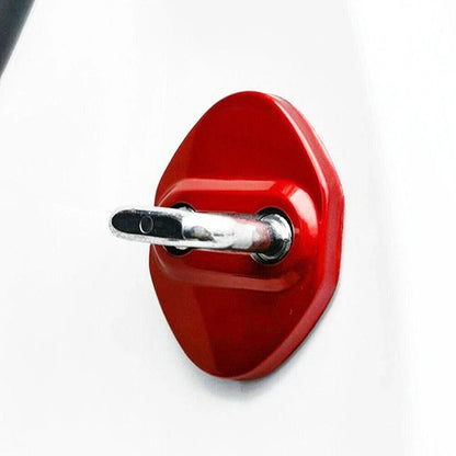 4X Red Door Lock Cover Trim Decor for Toyota Corolla (2014–2023)