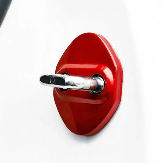 4X Red Door Lock Cover Trim Decor for Toyota Corolla (2014–2023)