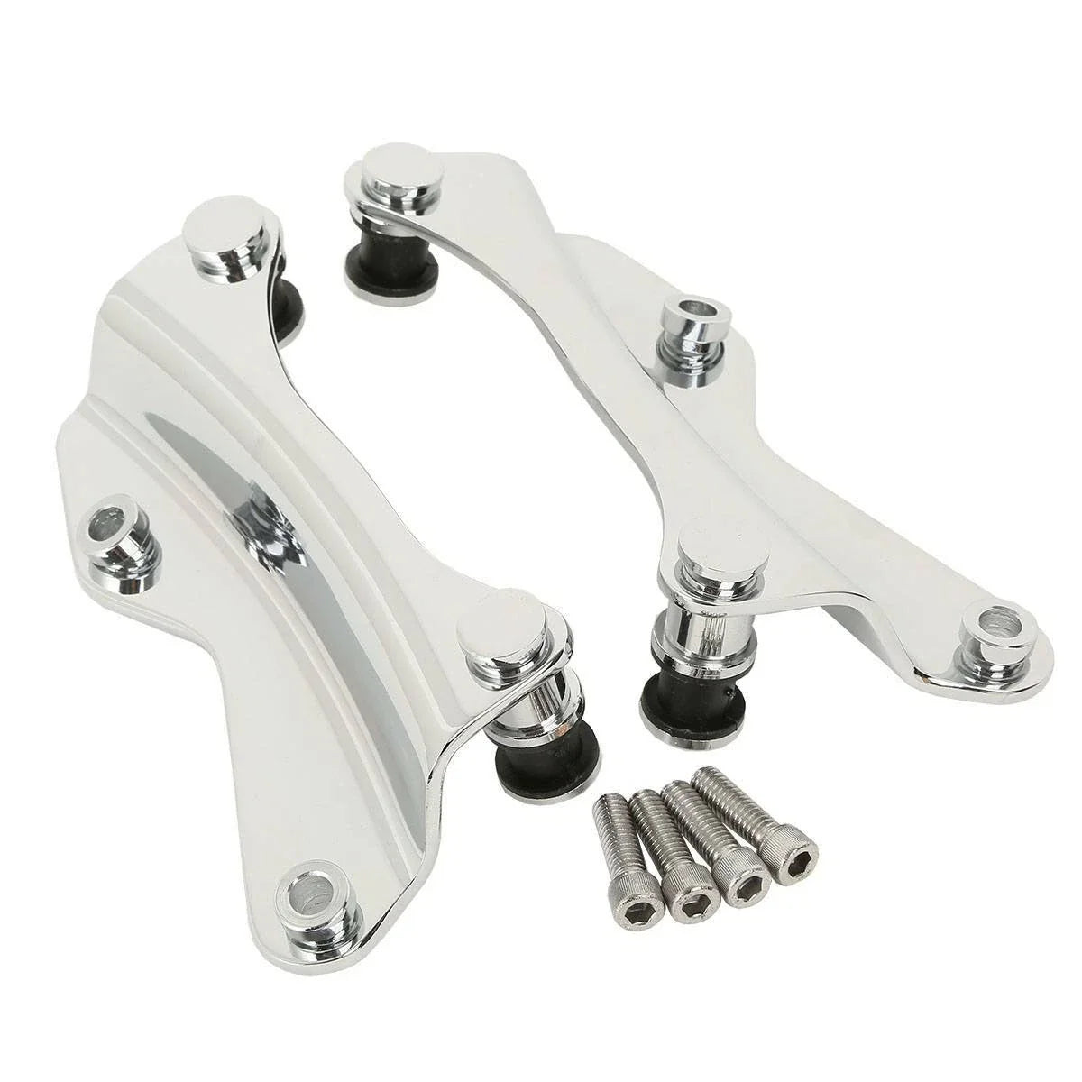 Chrome Sissy Bar Luggage Rack Docking Hardware for Harley Touring (2014-2025)