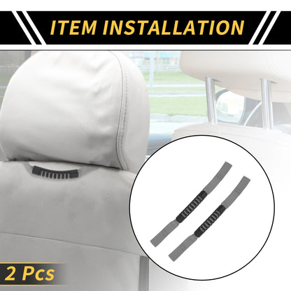 2 Pcs Headrest Grab Handles for Jeep Wrangler (2007–2018) Gray