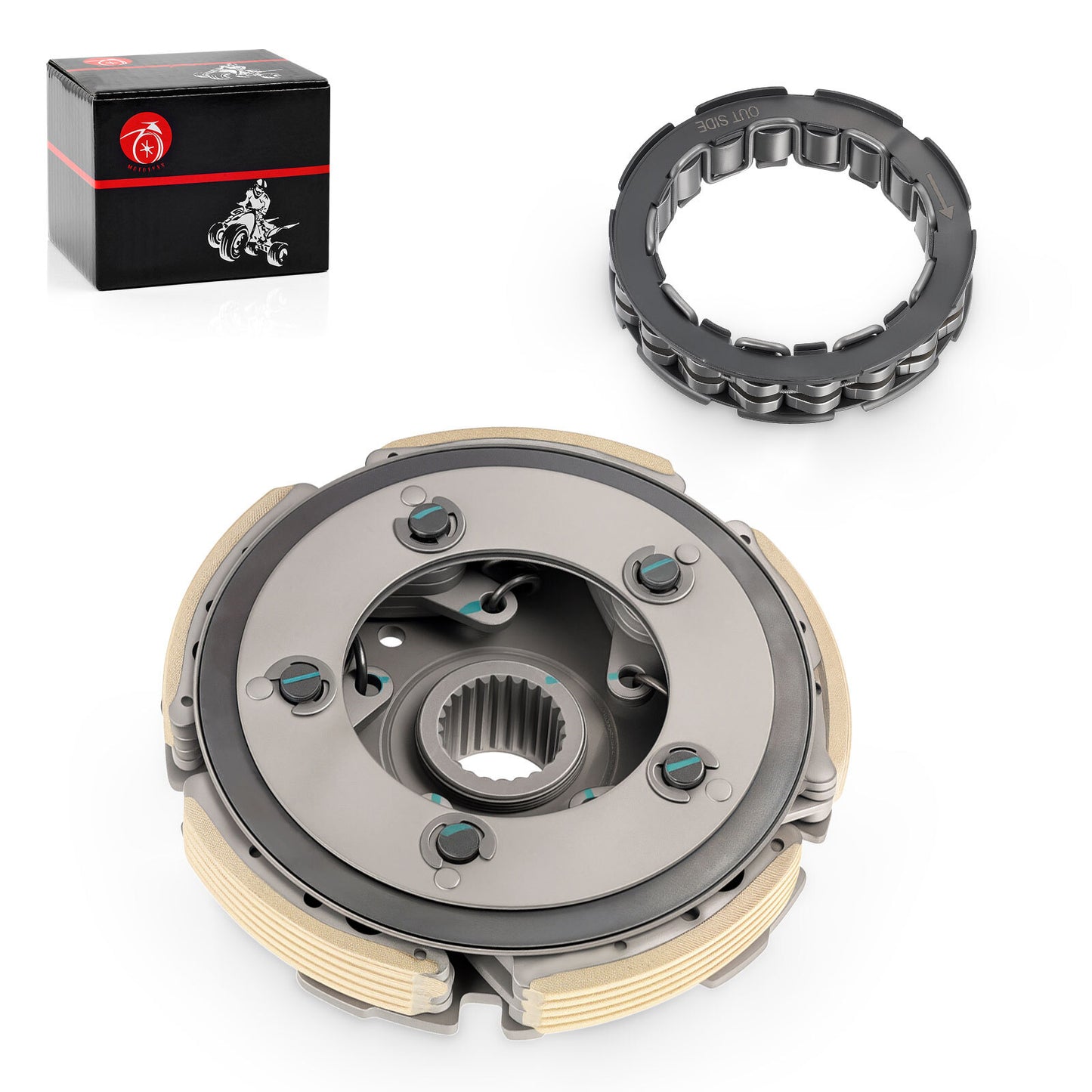 Wet Clutch Centrifugal Carrier & One Way Clutch Bearing for Honda FourTrax (1988–2000)