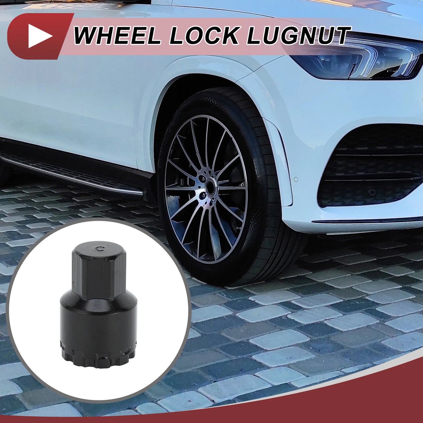 Wheel Lock Lug Nut Type C Anti-theft Key Socket for Mercedes Benz GLE450 GLS350 (2016–2021)