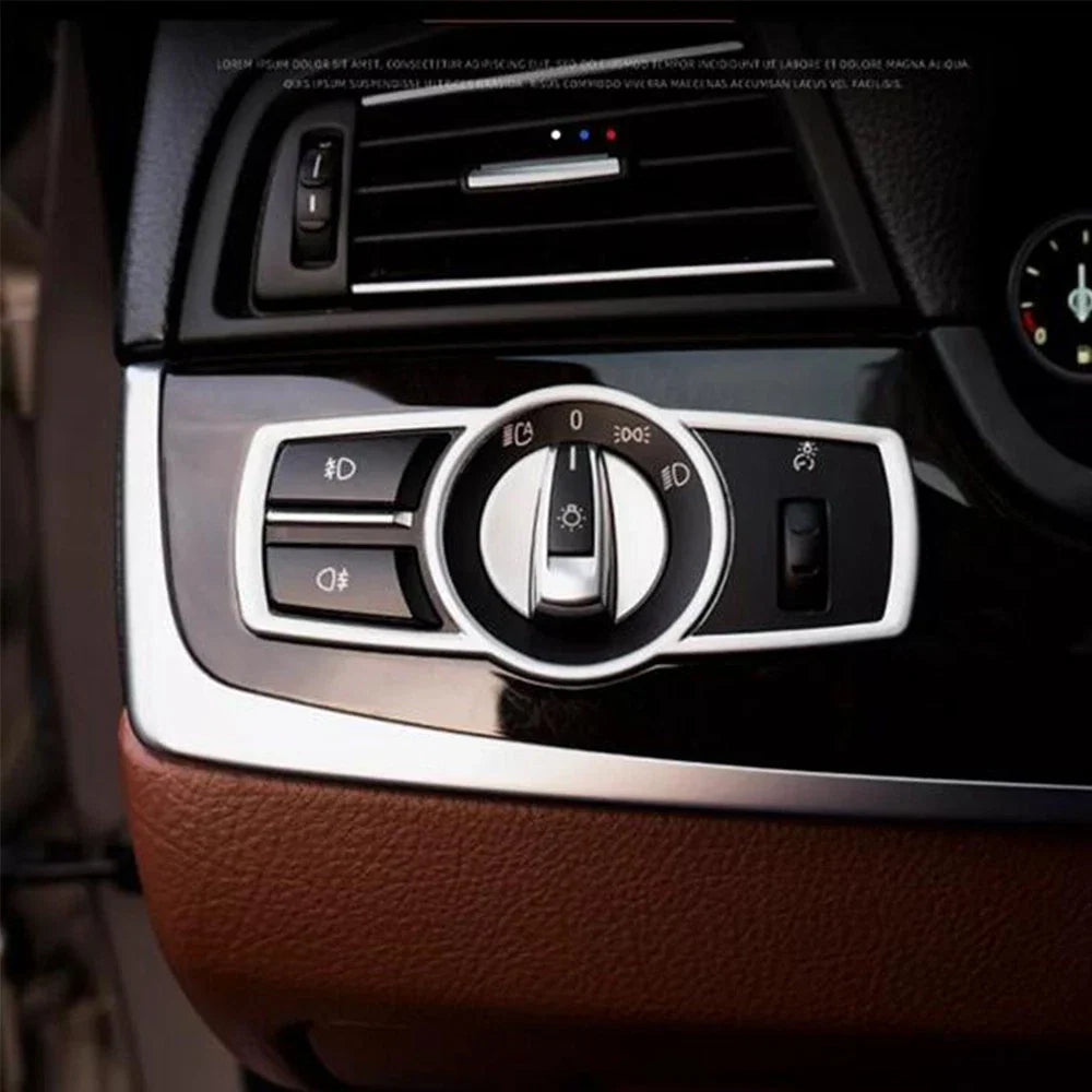 LED Headlight Switch Button Cover Trim for BMW 5 7 Series X3 X4 (2011-2019)