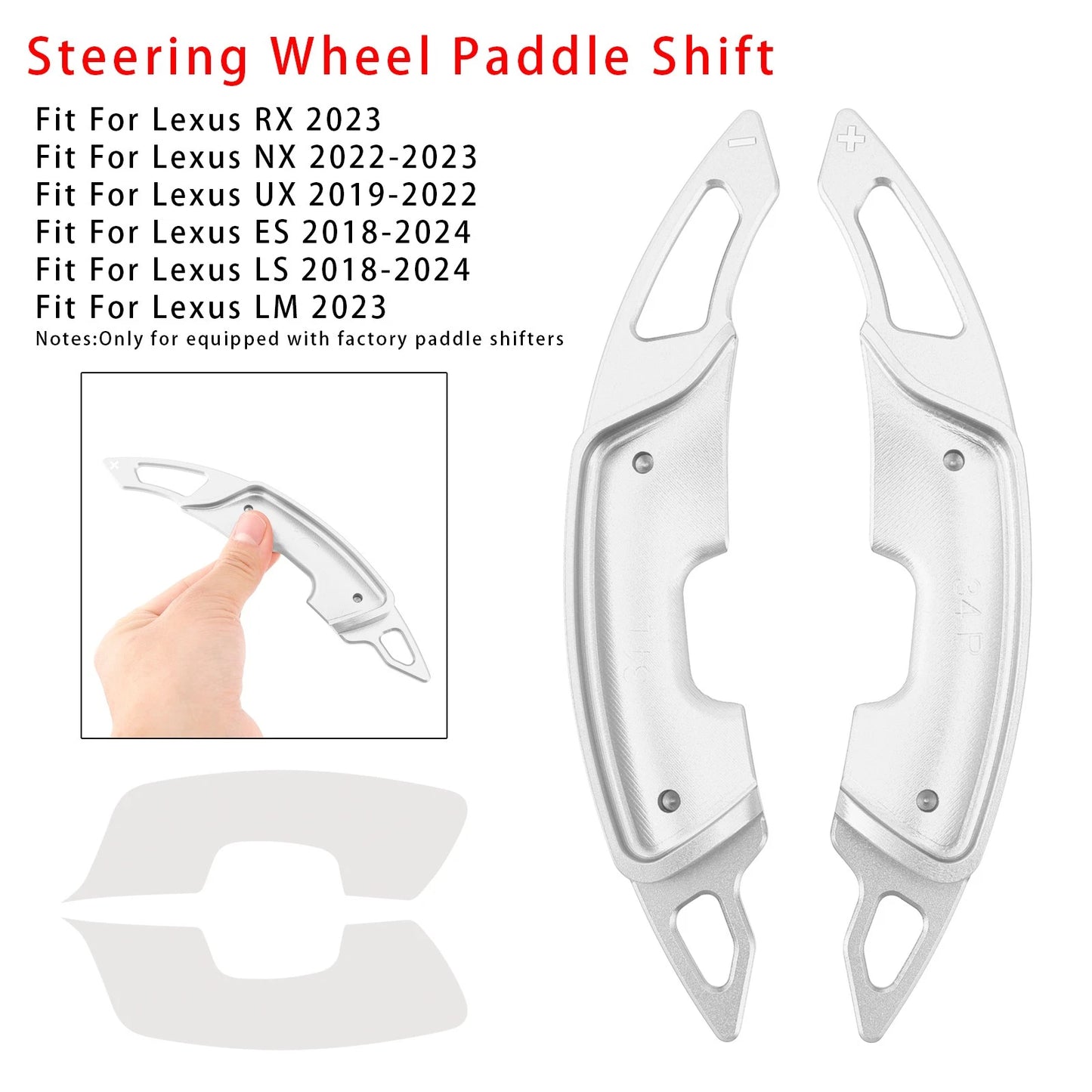 Shift Pallets for Ford Mondeo (2015–2023) Aluminum Gray