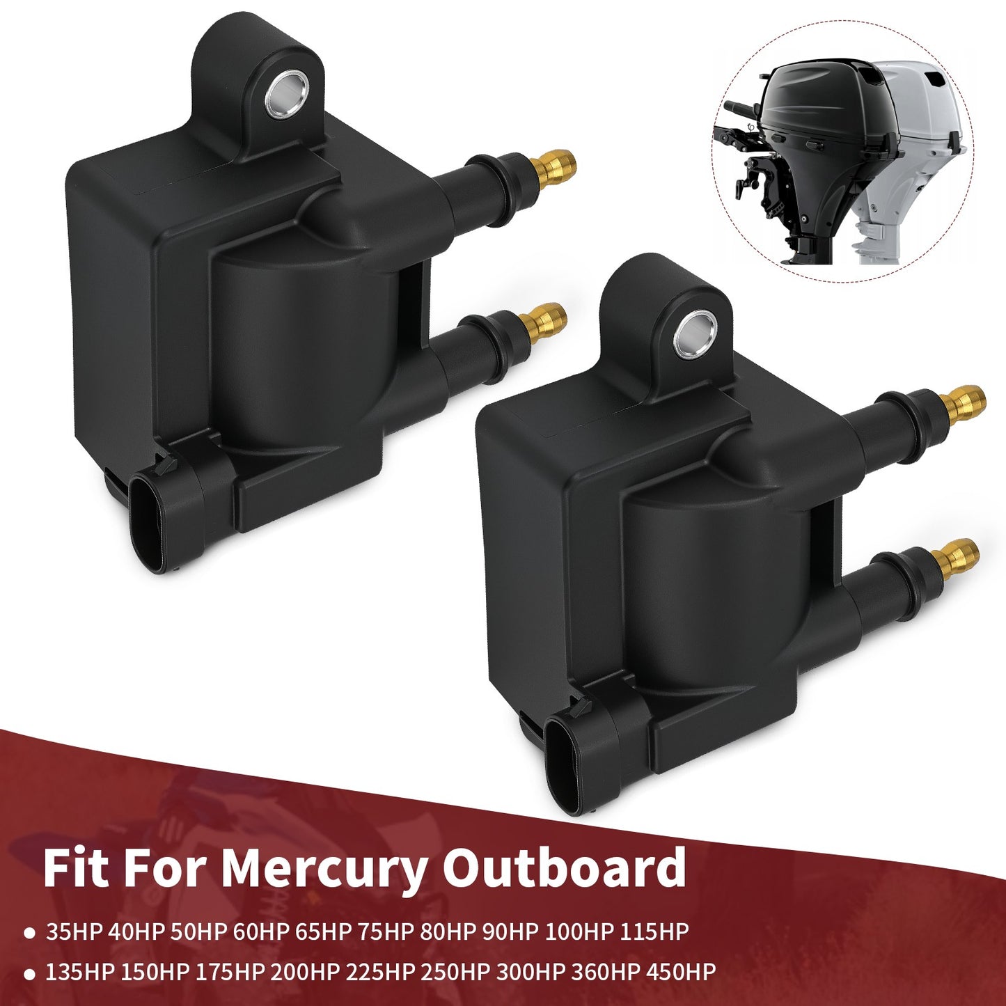 2 Ignition Coils for Mercury Outboard 225HP 250HP 300HP 360HP