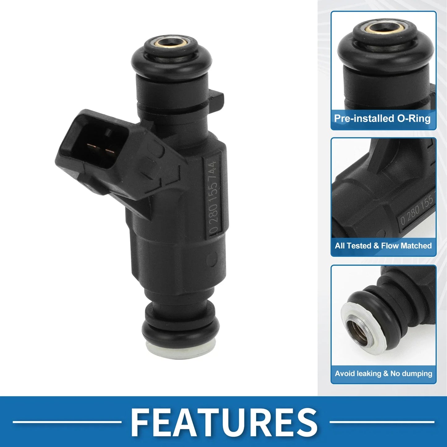 Fuel Injector No.A1130780049 for MERCEDES-BENZ E430 4.3 (1997-2002) 1 x Black