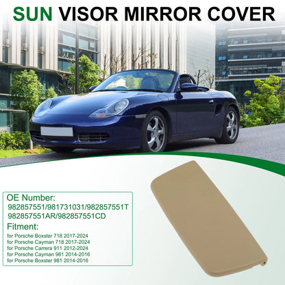Sun Visor Mirror Cover for Porsche Boxster 718 (2017–2024) No. 982857551 Beige