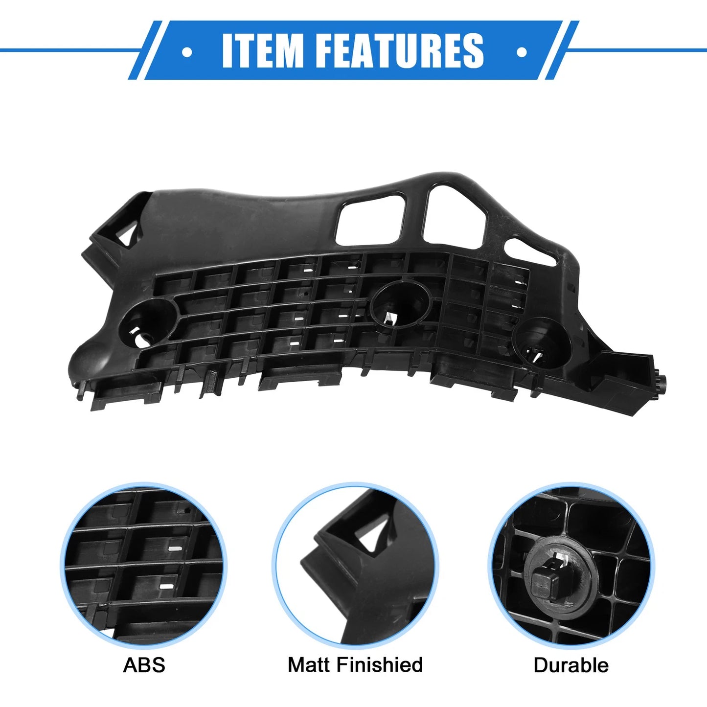 Front Right Side Bumper Mounting Bracket for Toyota C-HR (2018–2022) Black