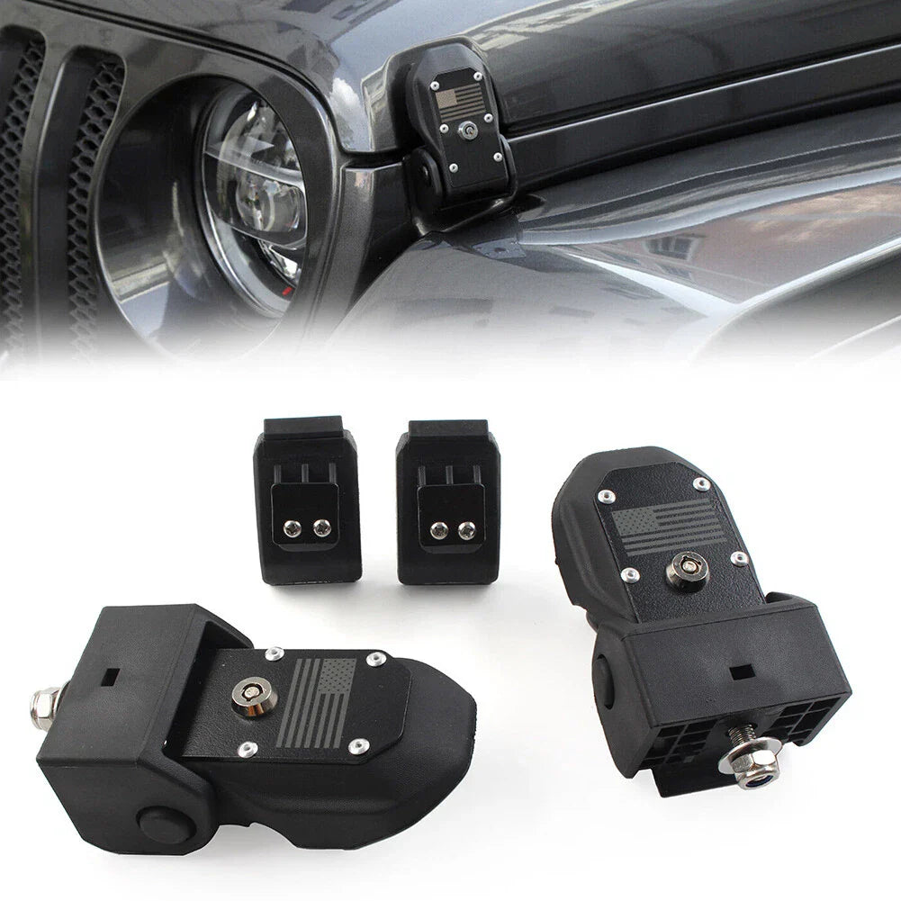Hood Latch Lock Catch Pair for Jeep Wrangler JL (2018-2023)