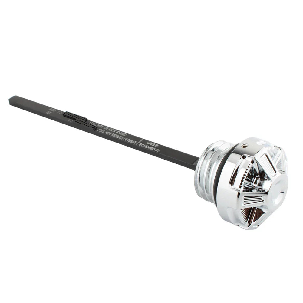 Chrome Engine Oil Dipstick for Harley Touring Road King Street Glide (2017-2022)