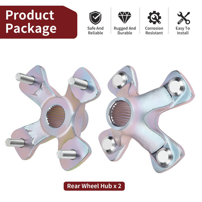 Pair of Rear Wheel Hubs for Suzuki Quadracer 450 (2006–2009)