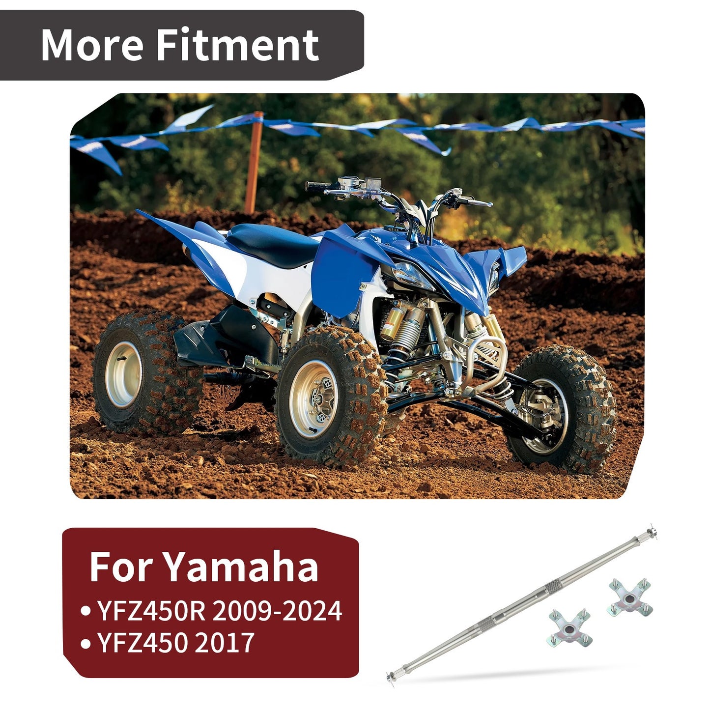 Rear Axle Shaft & Wheel Hub Collars Kit for Yamaha YFZ450R (2009–2024)