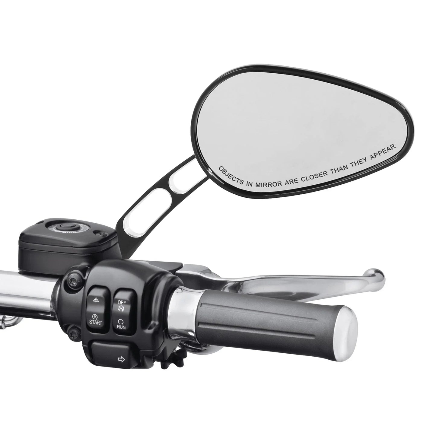 8mm Black Rear-View Mirrors for Harley Sportster Softail Electra Road Glide