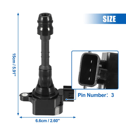 Ignition Coil Set of 2 for Nissan Altima (2002–2006) 22448-8J115 22448-8J111 UF349