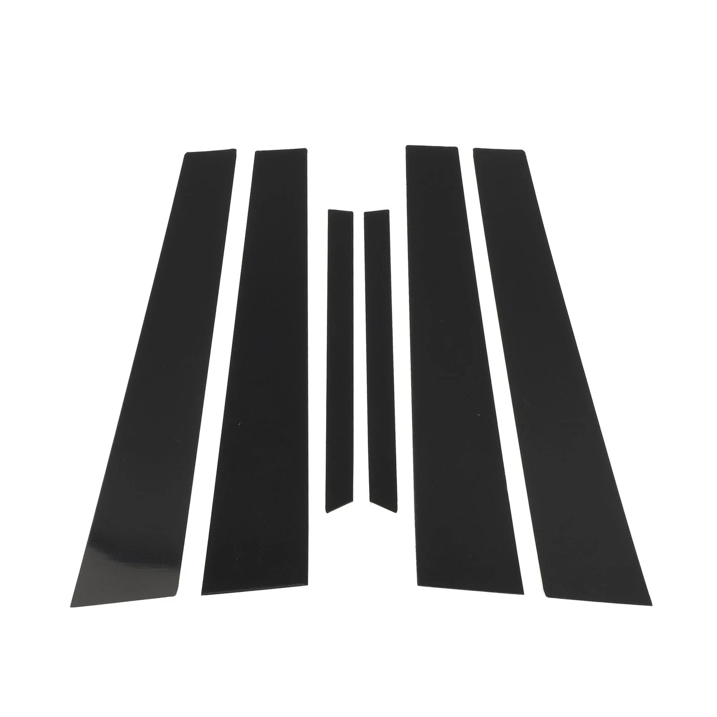 6 Pcs Door Pillar Window Trim for Mercedes S-Class (2007-2013) Black