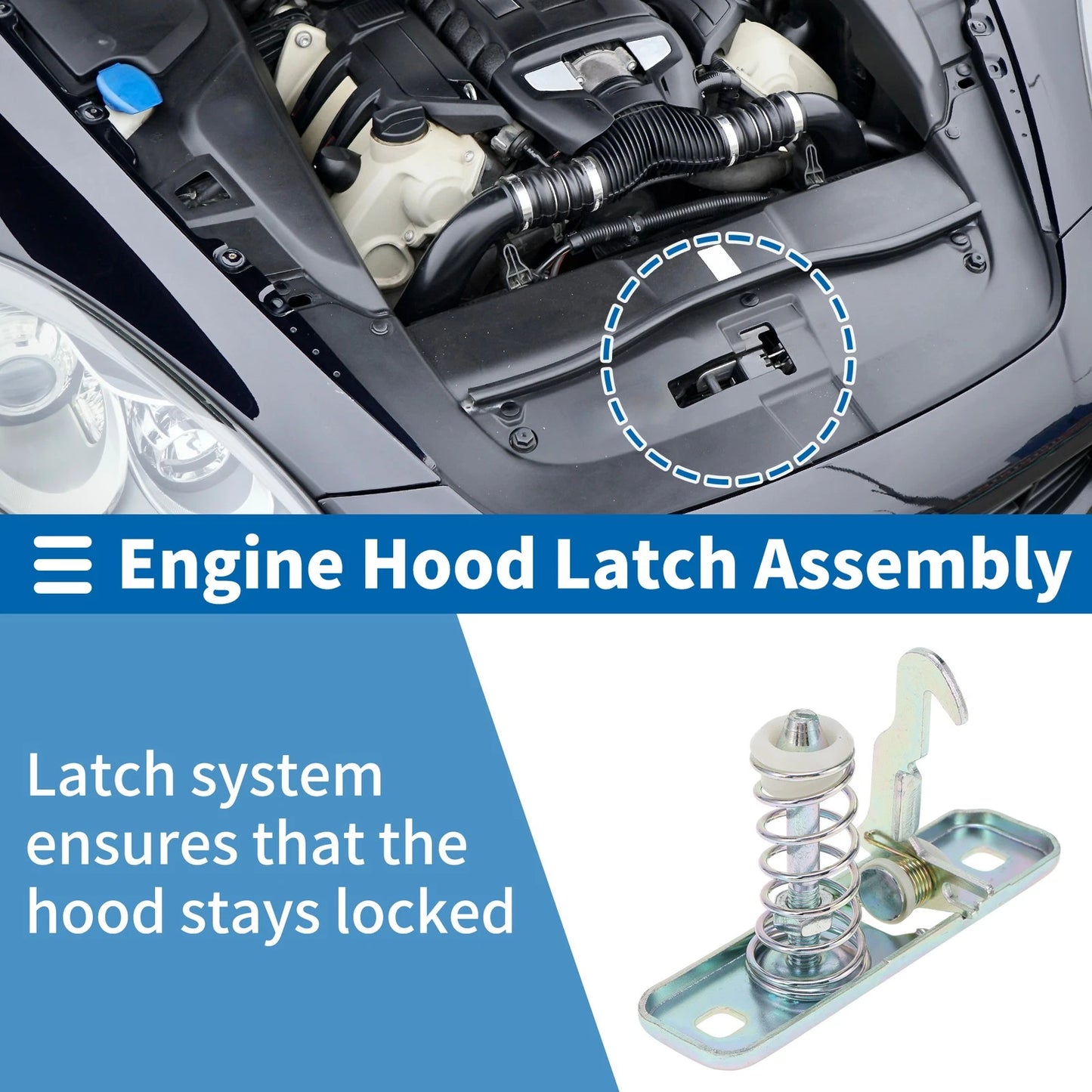 Hood Latch Assembly for Volkswagen Caddy MK1 (1982–1992) No. 1GD823507