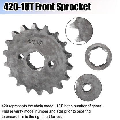 Set of 1 Front Engine Sprocket 420 18T 20mm for Dirt Bike Mini Bike