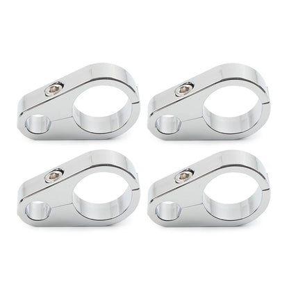 4X Brake Clutch Cable Wire Clamp Clip Chrome for Harley 1" Handlebar